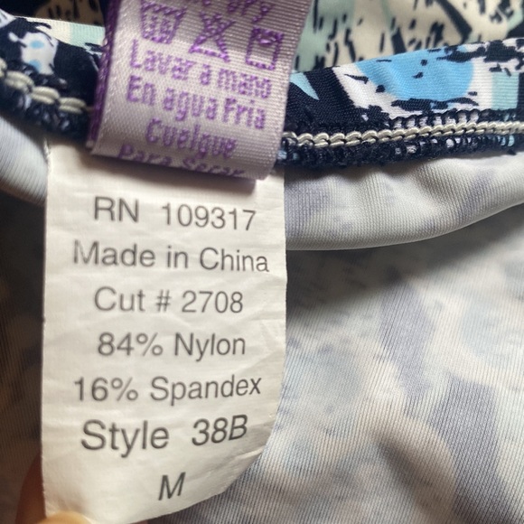 Sunsets Separates Dark Blue Floral Swim Skort - Picture 8 of 8